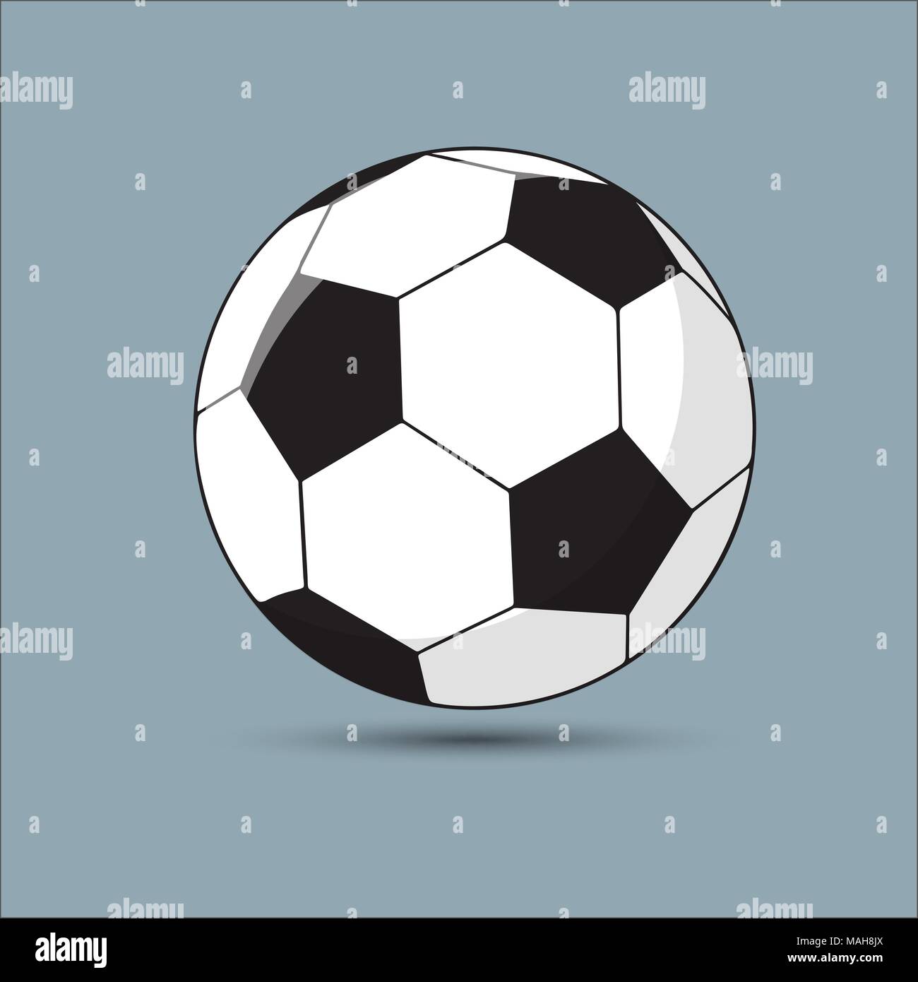 Vector illustration d'un ballon de football, soccer Illustration de Vecteur