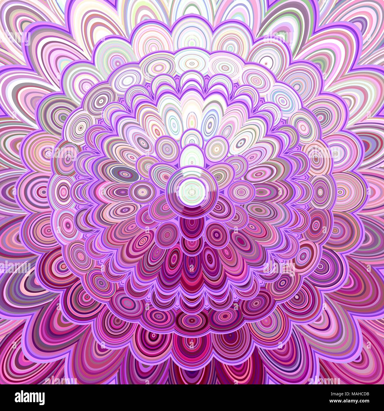 Abstract background mandala de fleurs multicolores - vector art design numérique Illustration de Vecteur