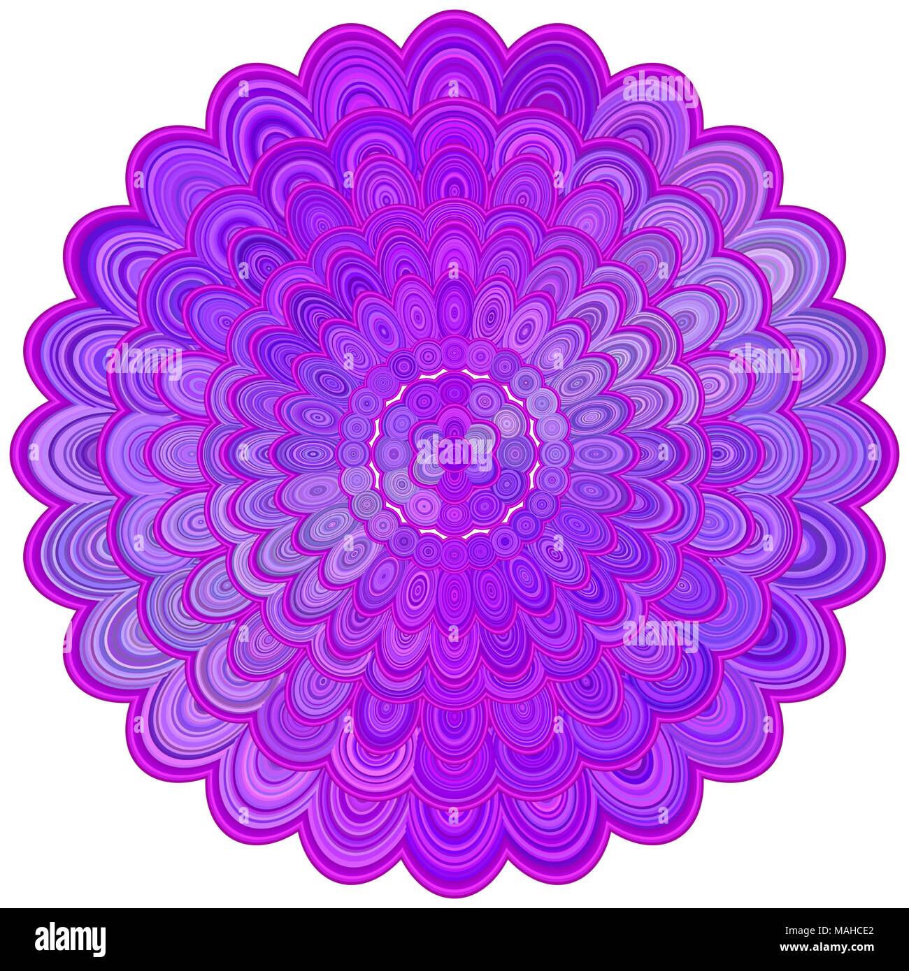 Ornement floral mandala violet abstract design - graphique de scénario Illustration de Vecteur