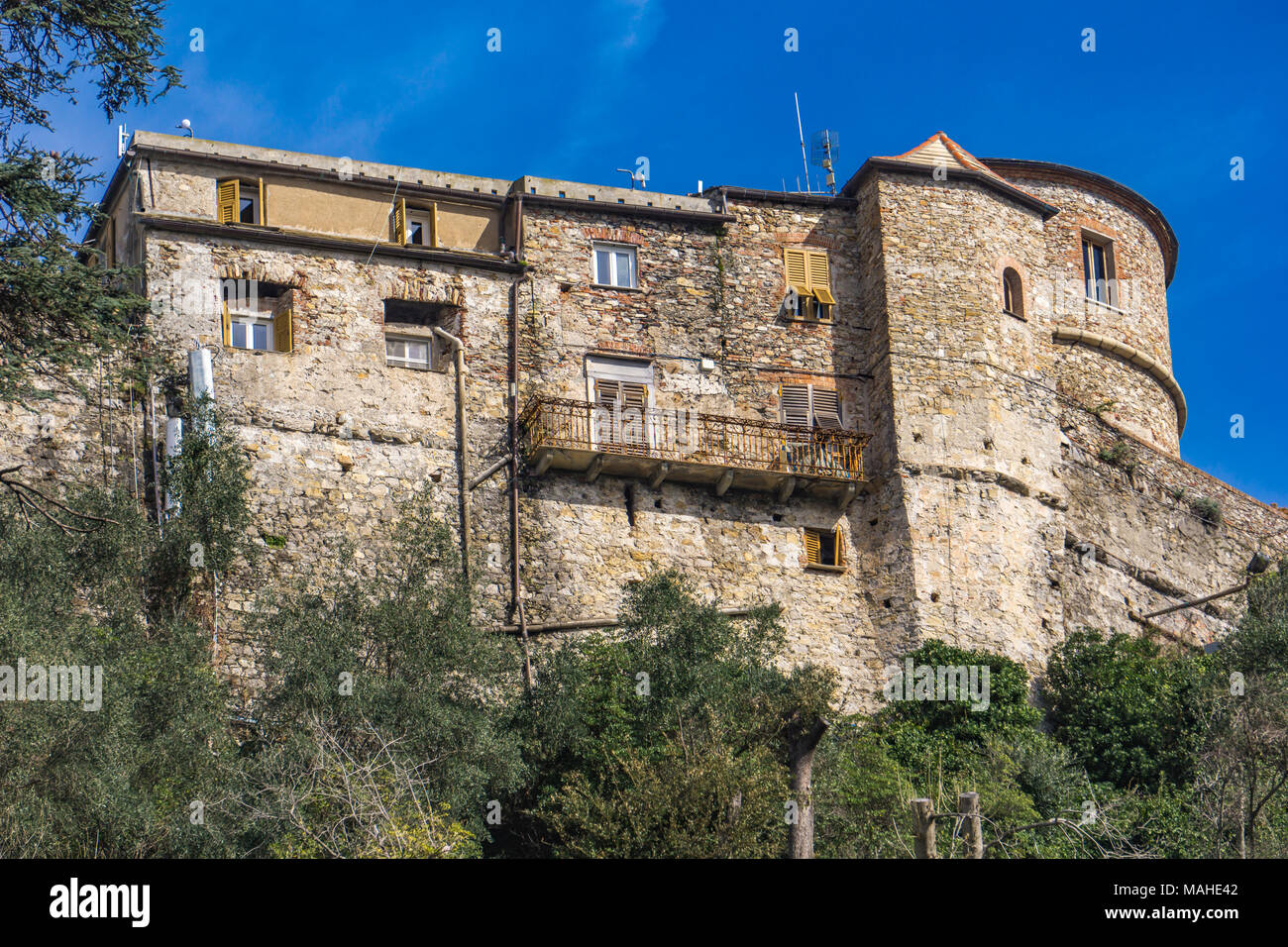 Voir à Château Brown à Portofino, Italie Banque D'Images