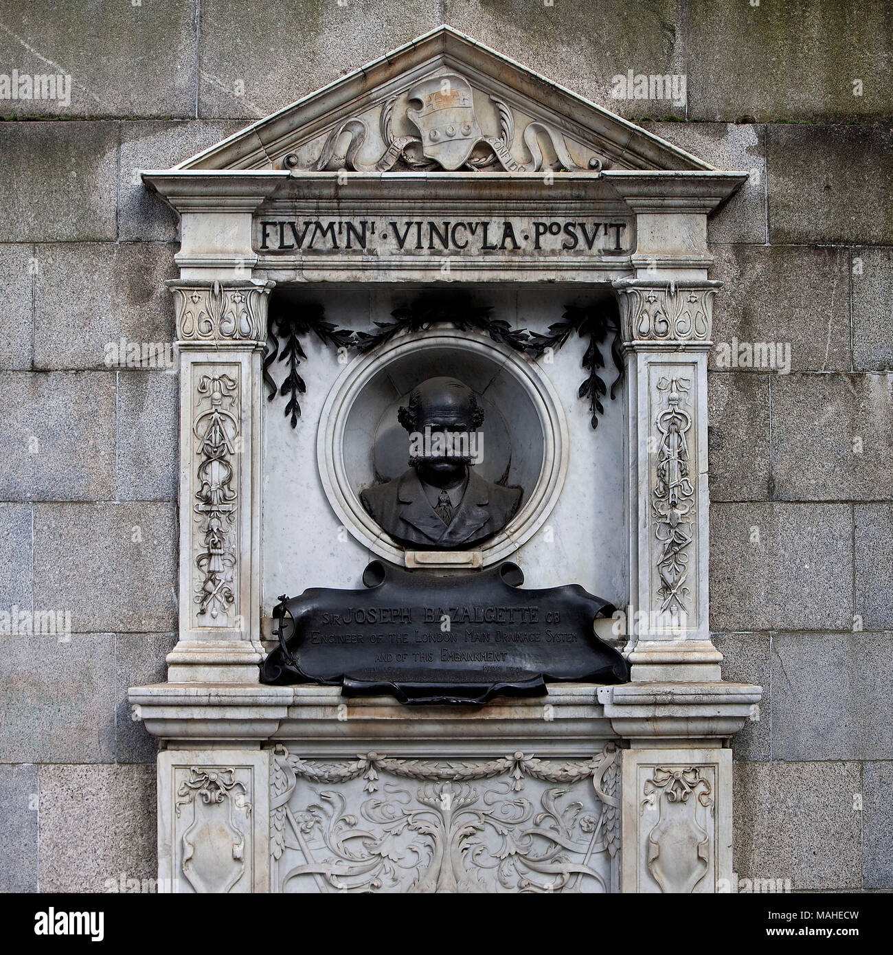 Joseph Bazalgette par George Simonds (1843 - 1929) Sir William Joseph Bazalgette a été l'un des plus grands Banque D'Images