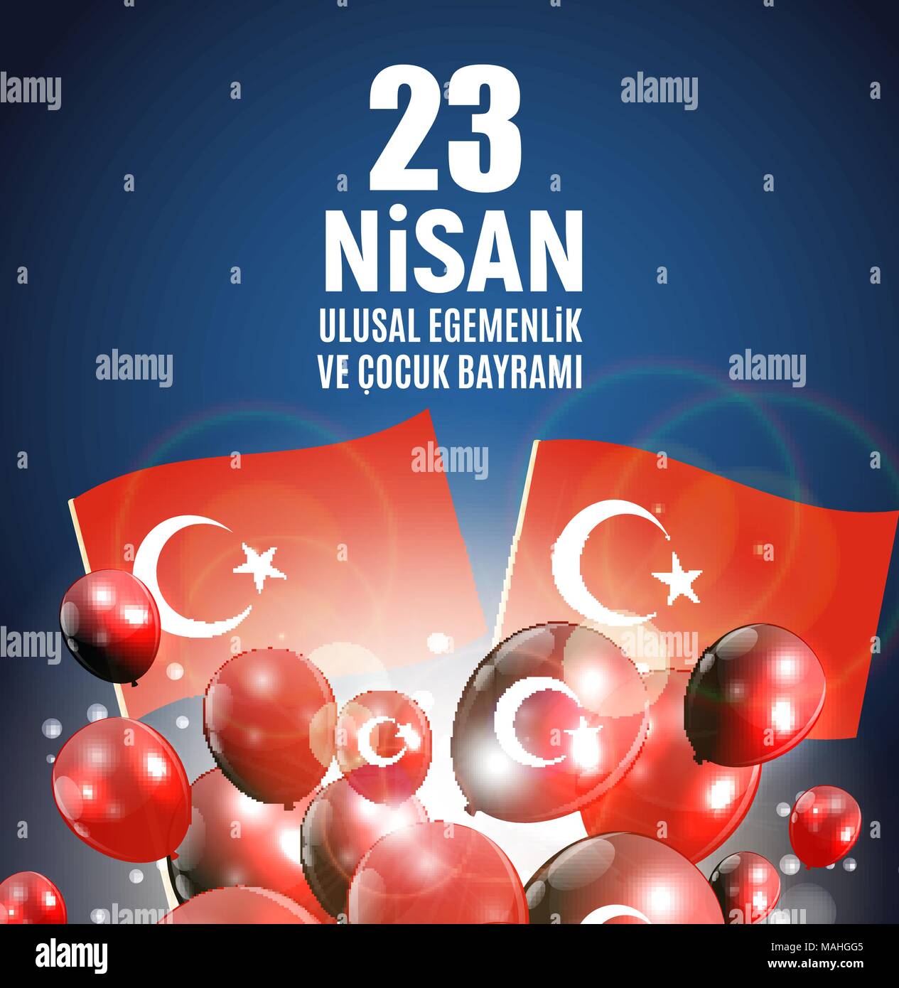 23 avril Journée des enfants (turc parler : 23 Nisan Cumhuriyet Bayrami). Vector Illustration Image Vectorielle Stock - Alamy