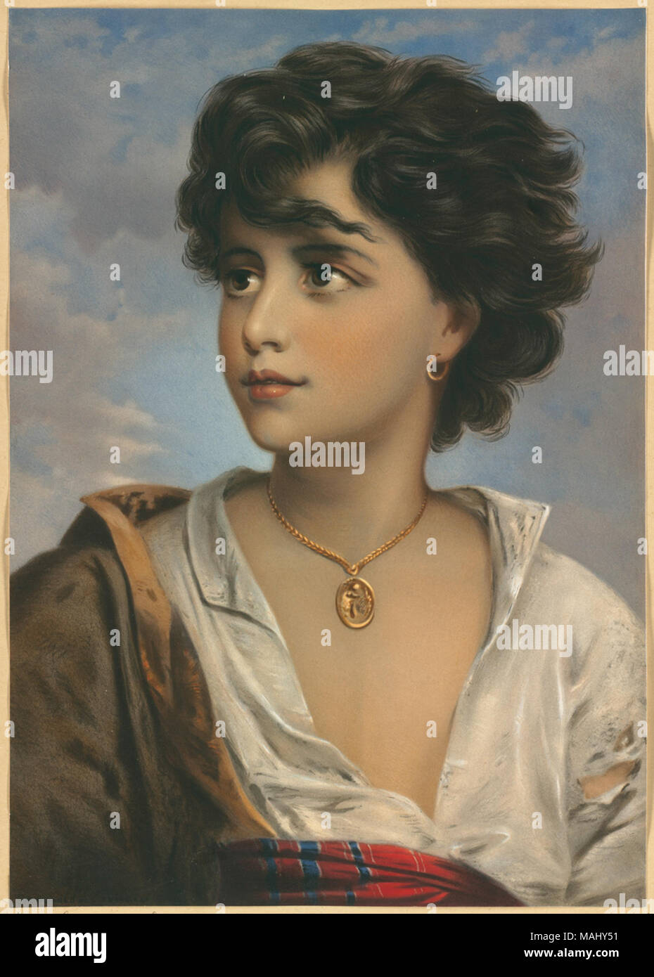 07  11 000378 Titre : pêcheur napolitain Garçon Créateur/Contributeur : Richter, Gustav Karl Ludwig, 1823-1884 (artiste) ; L. Prang & Co. (éditeur) Date de publication : 1861-1897 (environ) description physique remarque : épreuve d'impression Genre : Chromolithographs ; preuves ; Portrait imprime Lieu : Bibliothèque publique de Boston, le 2011-08-07 : caméra Sinar Sinarback 54 : AG FW, Sinar m Banque D'Images