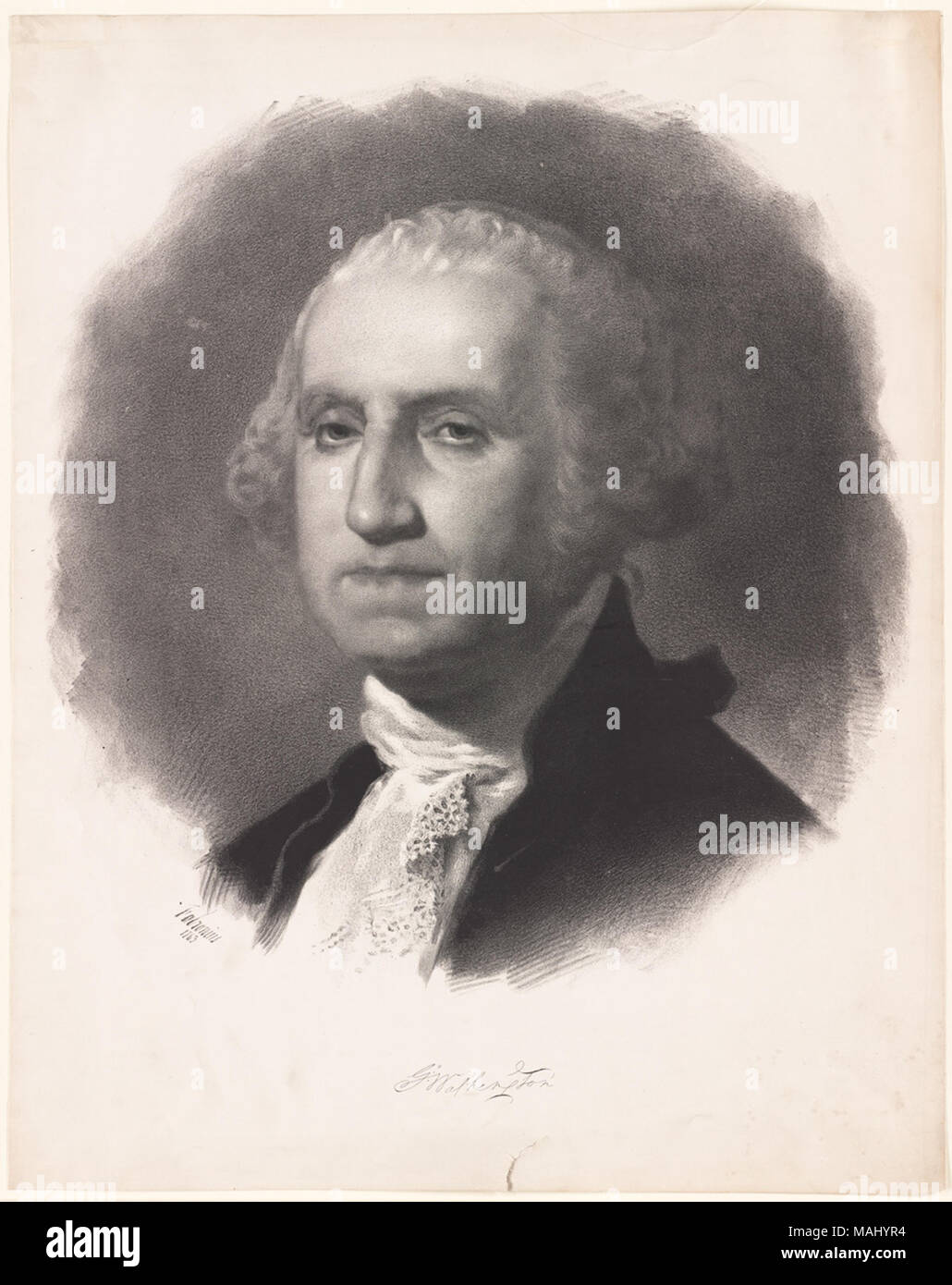 Nom de fichier : 07  11 000966 Titre : George Washington Créateur/Contributeur : L. Prang & Co. (éditeur) Date de publication : 1861-1897 (environ) description physique remarque : Genre : Chromolithographs ; Portrait imprime Lieu : Bibliothèque publique de Boston, le 2011-08-05 : caméra Sinar Sinarback 54 : AG FW, Sinar m Banque D'Images