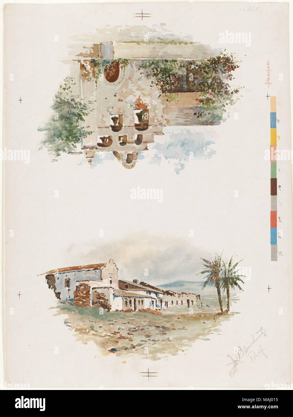 Nom de fichier : 07  11 001107 Titre : deux conceptions de la Mission sur une feuille Créateur/Contributeur : L. Prang & Co. (éditeur) Date de publication : 1861-1897 (environ) description physique remarque : épreuve d'impression Genre : Chromolithographs ; Genre ; Notes : titre de preuves fournies par cataloger. Lieu : Bibliothèque publique de Boston, le 2011-08-04 : caméra Sinar Sinarback 54 : AG FW, Sinar m Banque D'Images