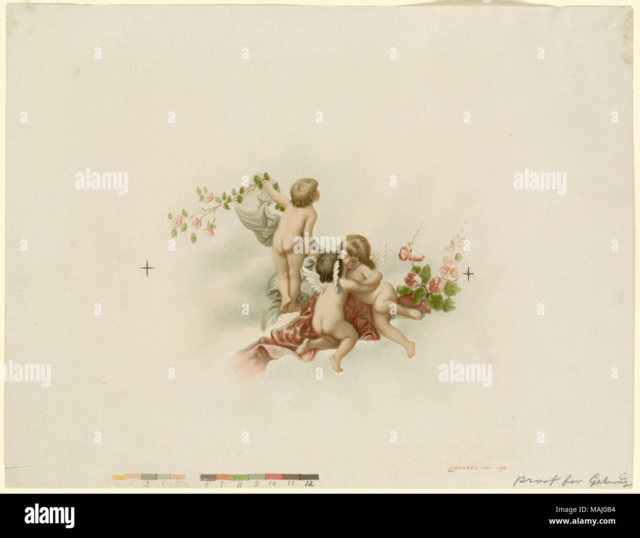 Nom de fichier : 07  11 001347 Titre : trois amours sur un nuage Créateur/Contributeur : Libourel, M. (Max), d. 1899 (artiste) ; L. Prang & Co. (éditeur) Date de publication : 1861-1897 (environ) description physique remarque : épreuve d'impression Genre : Chromolithographs ; les portraits de groupe ; Portrait imprime ; preuves Lieu : Bibliothèque publique de Boston, le 2011-08-04 : caméra Sinar Sinarback 54 : AG FW, Sinar m Banque D'Images