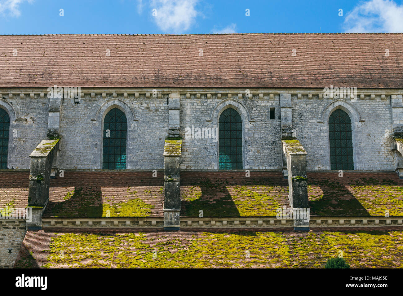 En France l'abbaye de Pontigny, l'ancienne abbaye cistercienne en France, l'un des cinq plus anciens et les plus importants monastères de l'ordre. Voir l'intérieur de la c Banque D'Images