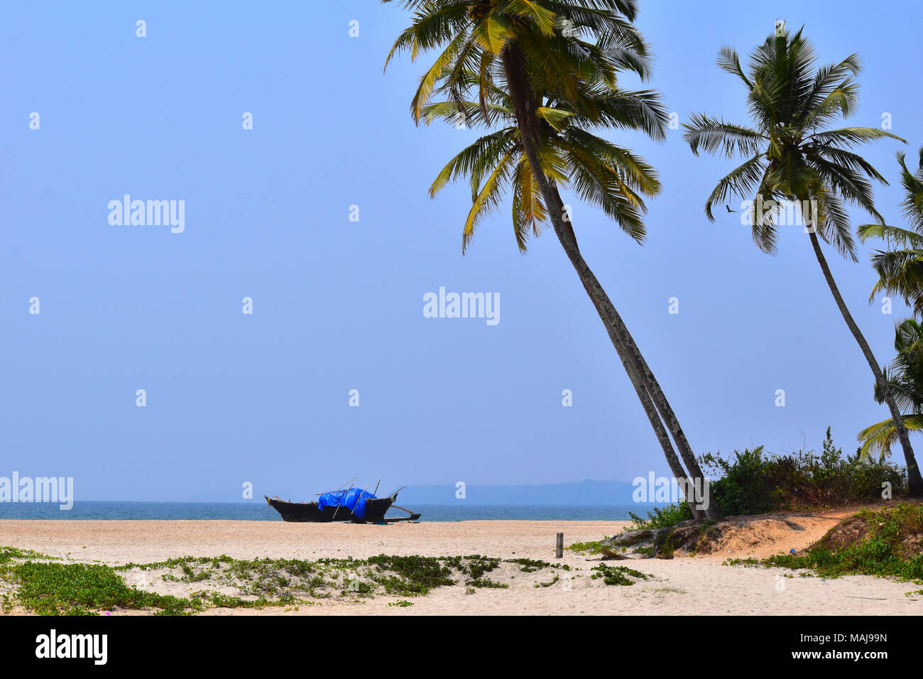 Vue à Arossim beach, Goa, Inde. Banque D'Images