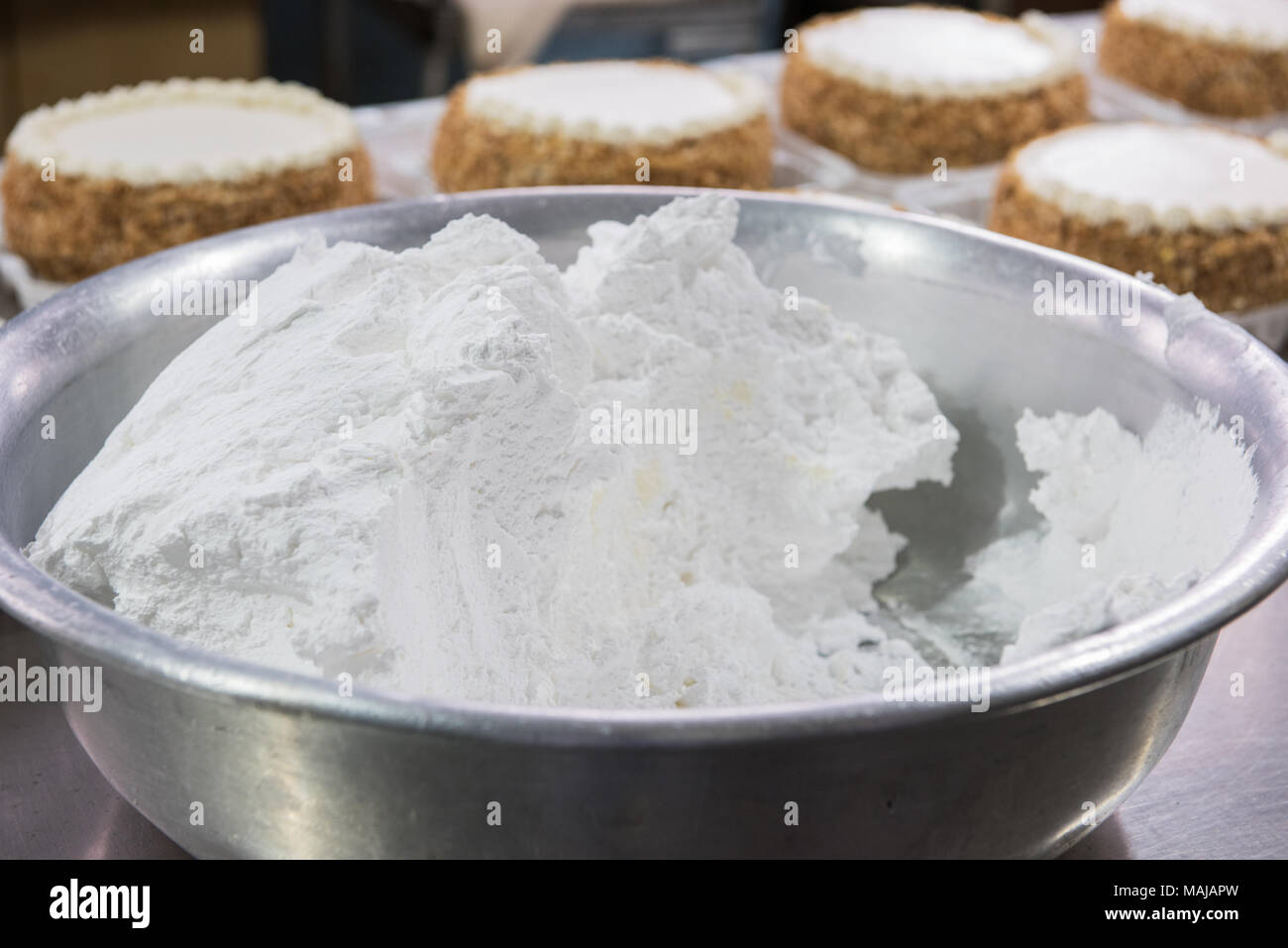 La production de biscuits insalubres Banque D'Images