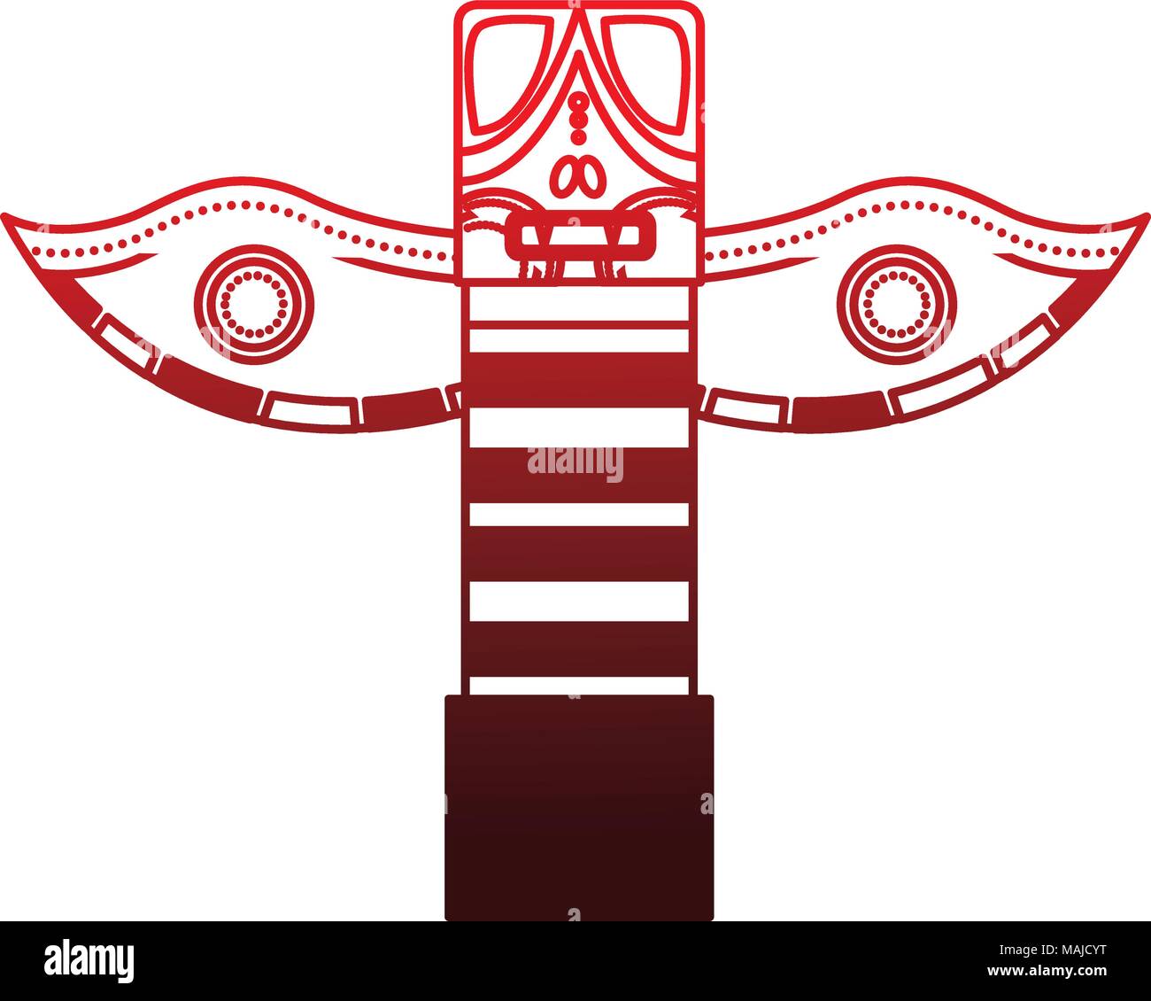 Icône en bois totem canadien vector illustration design Illustration de Vecteur