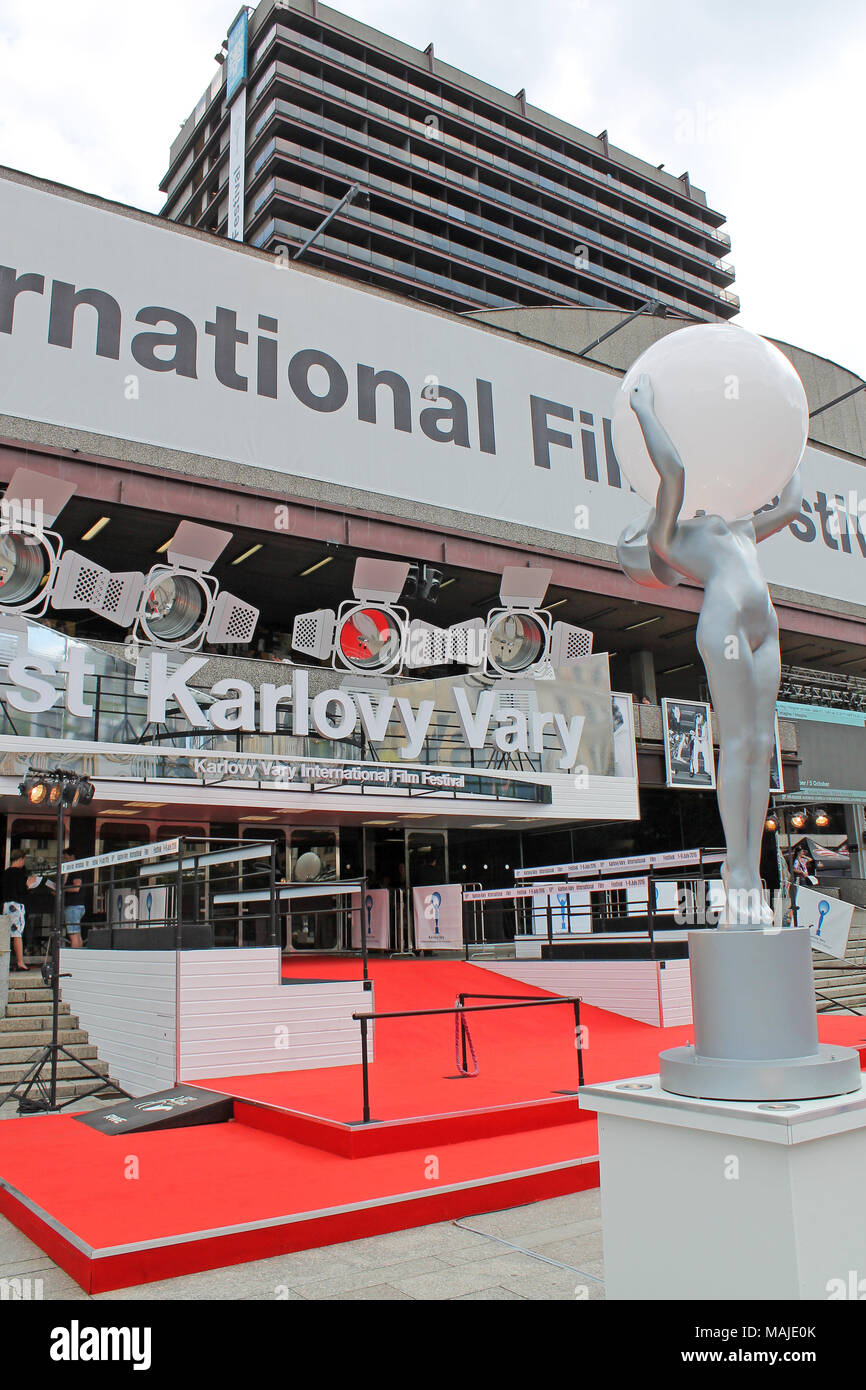 Hôtel Thermal à Karlovy Vary. International film festival en juillet 2017 à Karlovy Vary, République tchèque. Banque D'Images