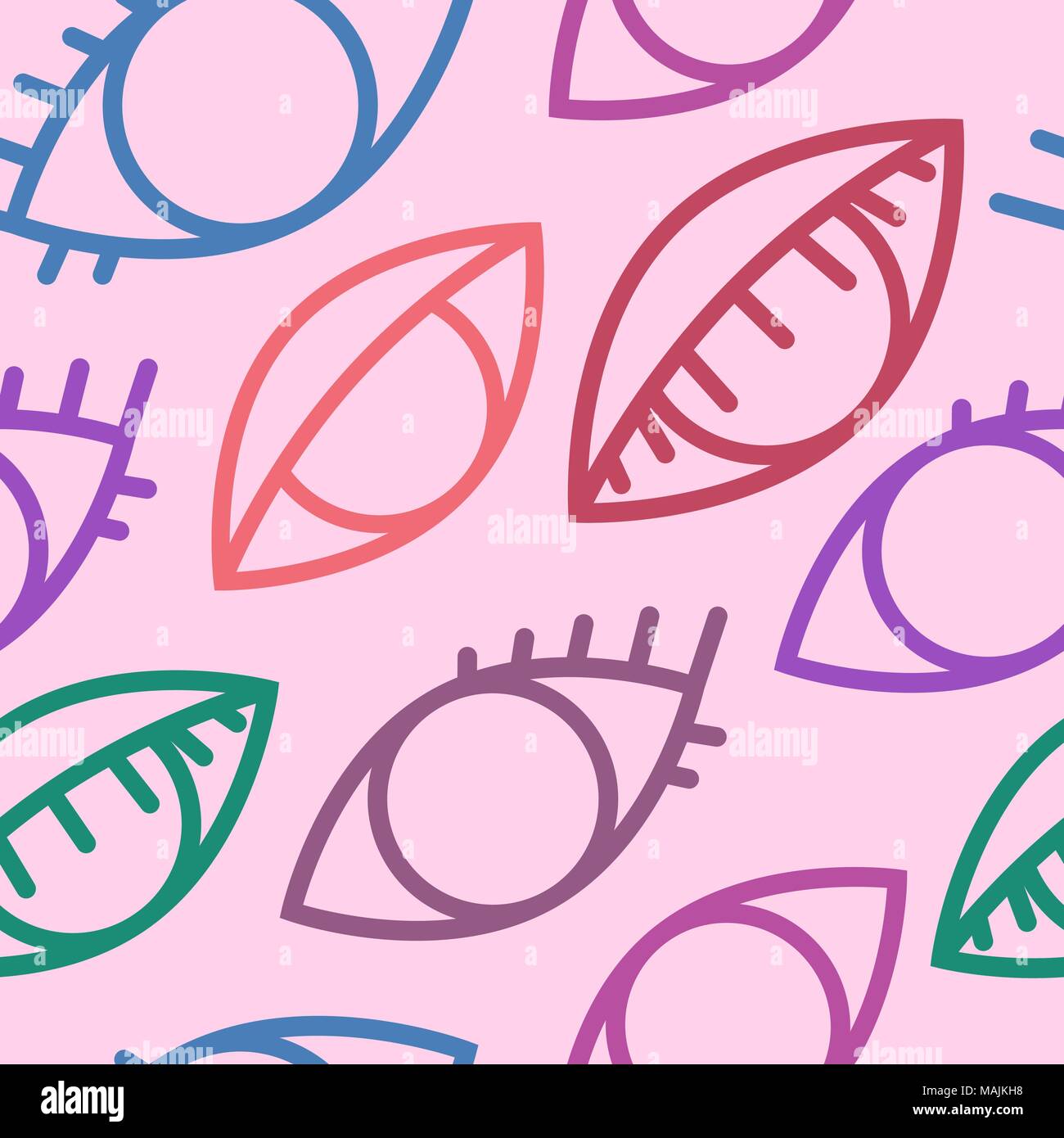 Patten transparente avec contour des yeux, eye, papier peint couleur de fond vecteur Illustration de Vecteur