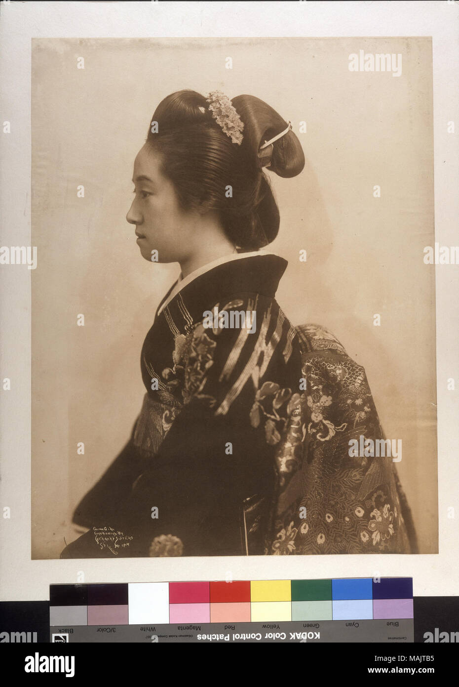 Titre : 'Geisha Girl.' (prises au cours de la Foire mondiale de 1904). . 1904. Gerhard Soeurs Banque D'Images