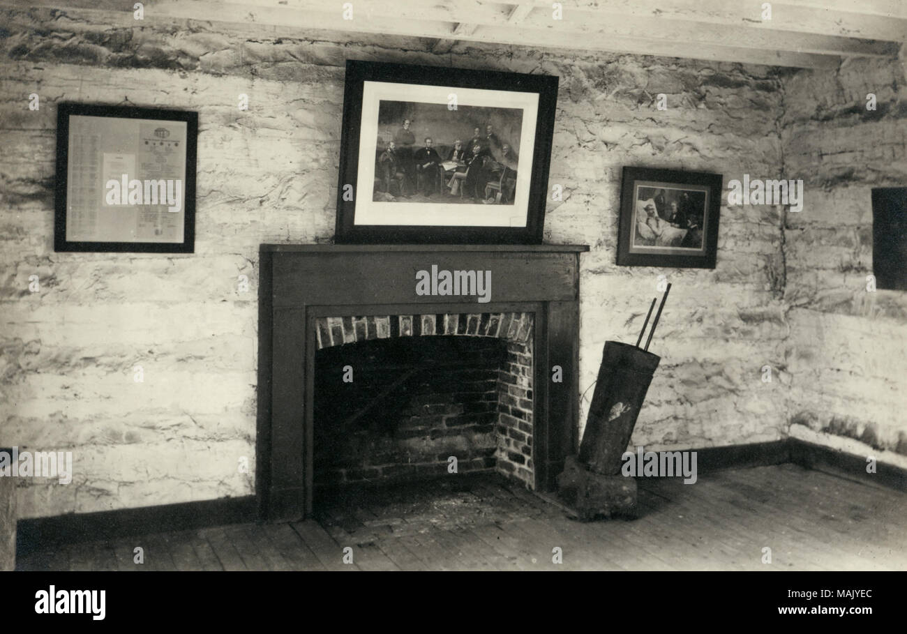 Titre : Intérieur de l'Ulysses S. Grant farm house 'Hardscrabble.' . 1912. Oscar C. Kuehn Banque D'Images Titre : Intérieur de l'Ulysses S. Grant farm house 'Hardscrabble.' . 1912. Oscar C. Kuehn Banque D'Images