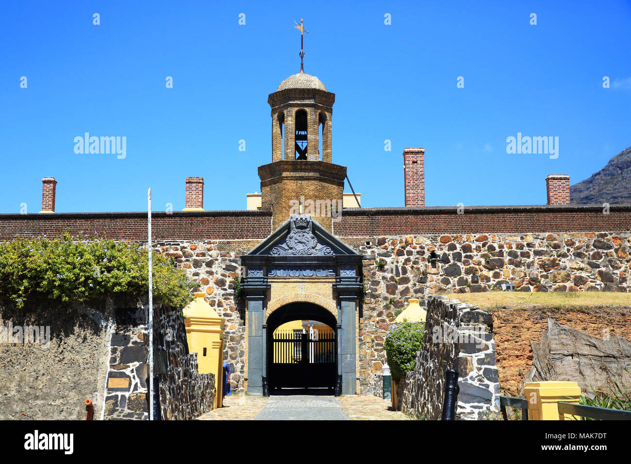 Entrée au château de Bonne Espérance, un bastion fort, construit par la Dutch East India Company entre 1666 et 1679, à Cape Town, Afrique du Sud Banque D'Images