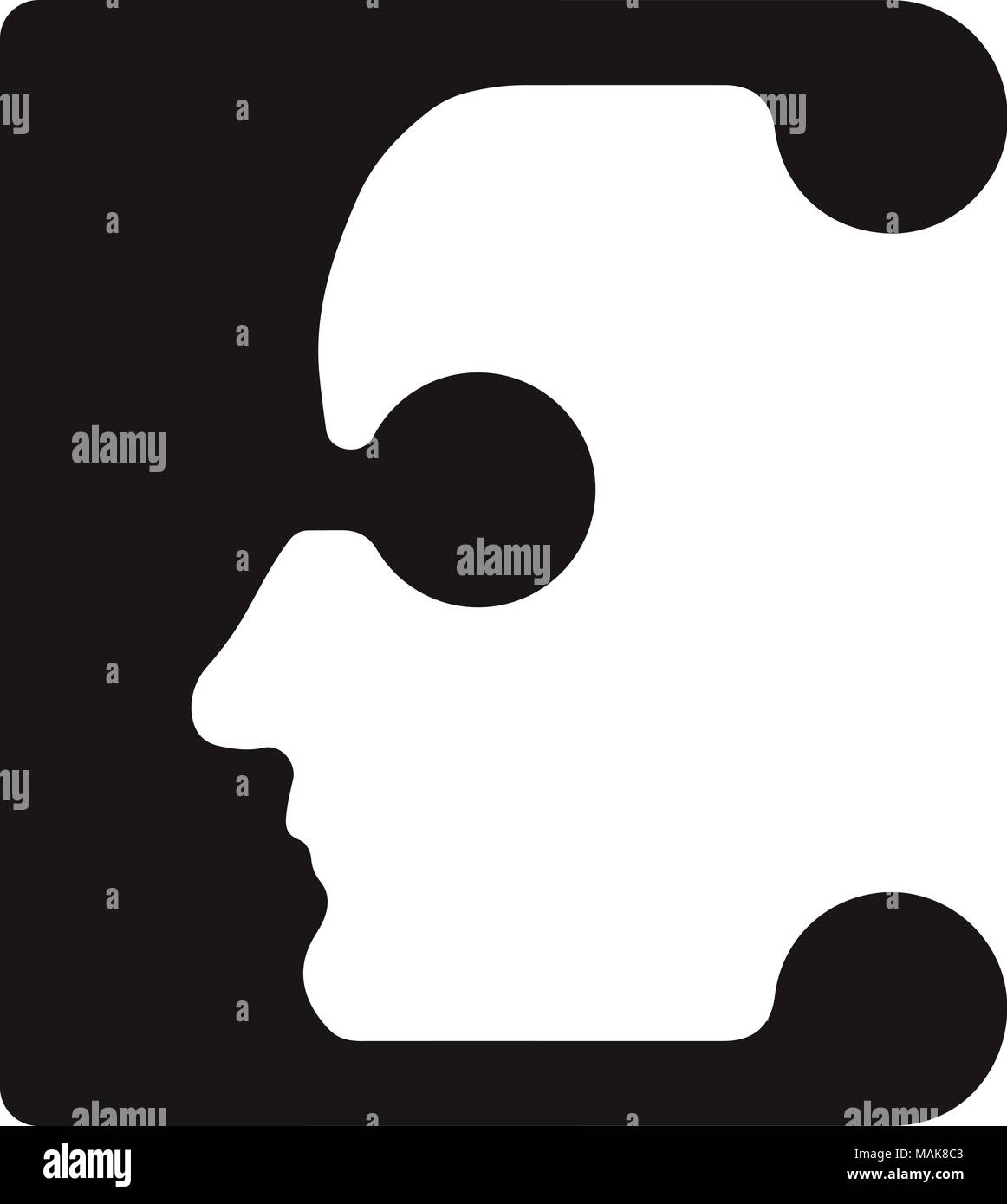 E e logotype Logo - French police majuscule - des visages de cyborg robots, pour la science, thème de l'ordinateur etc, style rétro. Illustration de Vecteur