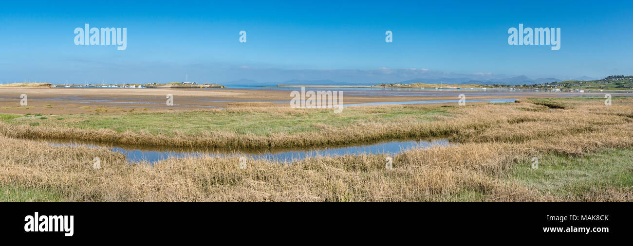 L'estuaire de l'Afon Artro près de Llanbedr dans le parc national de Snowdonia, le Nord du Pays de Galles. Un jour de printemps ensoleillé. Banque D'Images L'estuaire de l'Afon Artro près de Llanbedr dans le parc national de Snowdonia, le Nord du Pays de Galles. Un jour de printemps ensoleillé. Banque D'Images