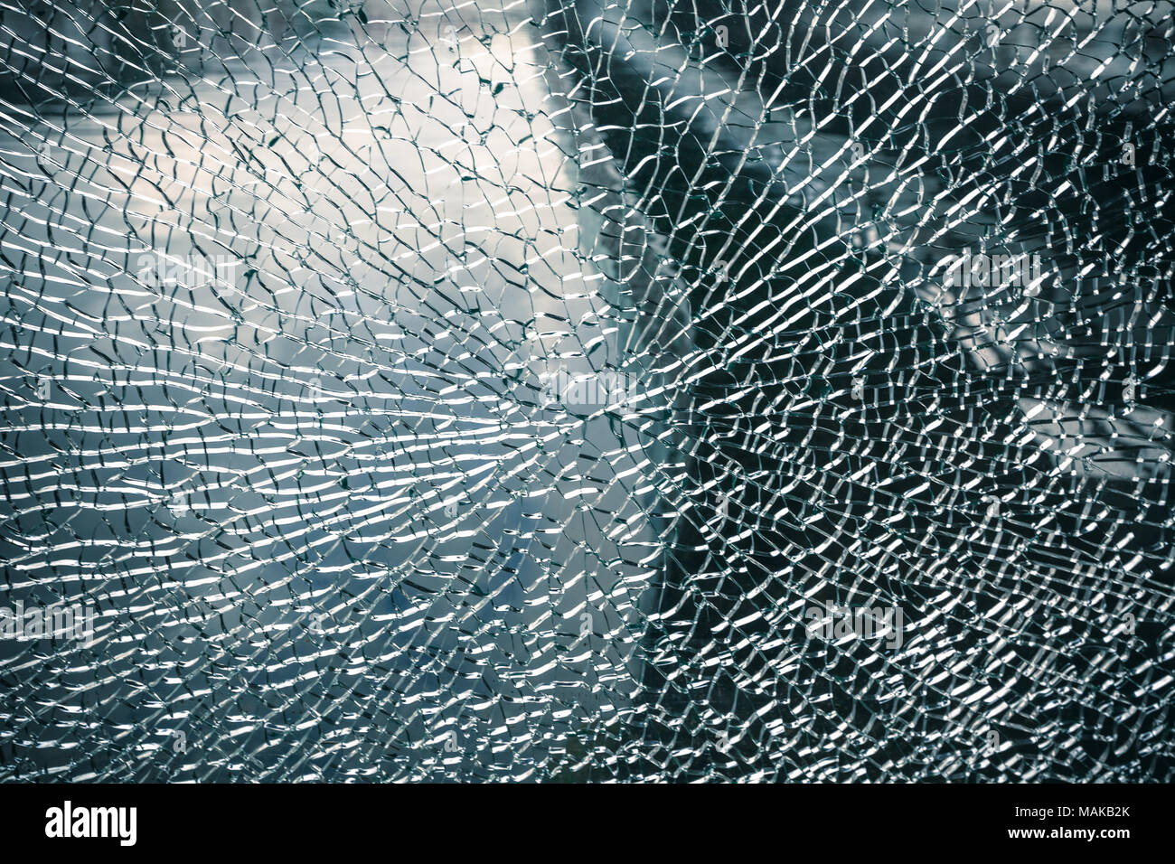 Fenêtre fissurée texture de fond de verre cassée Banque D'Images