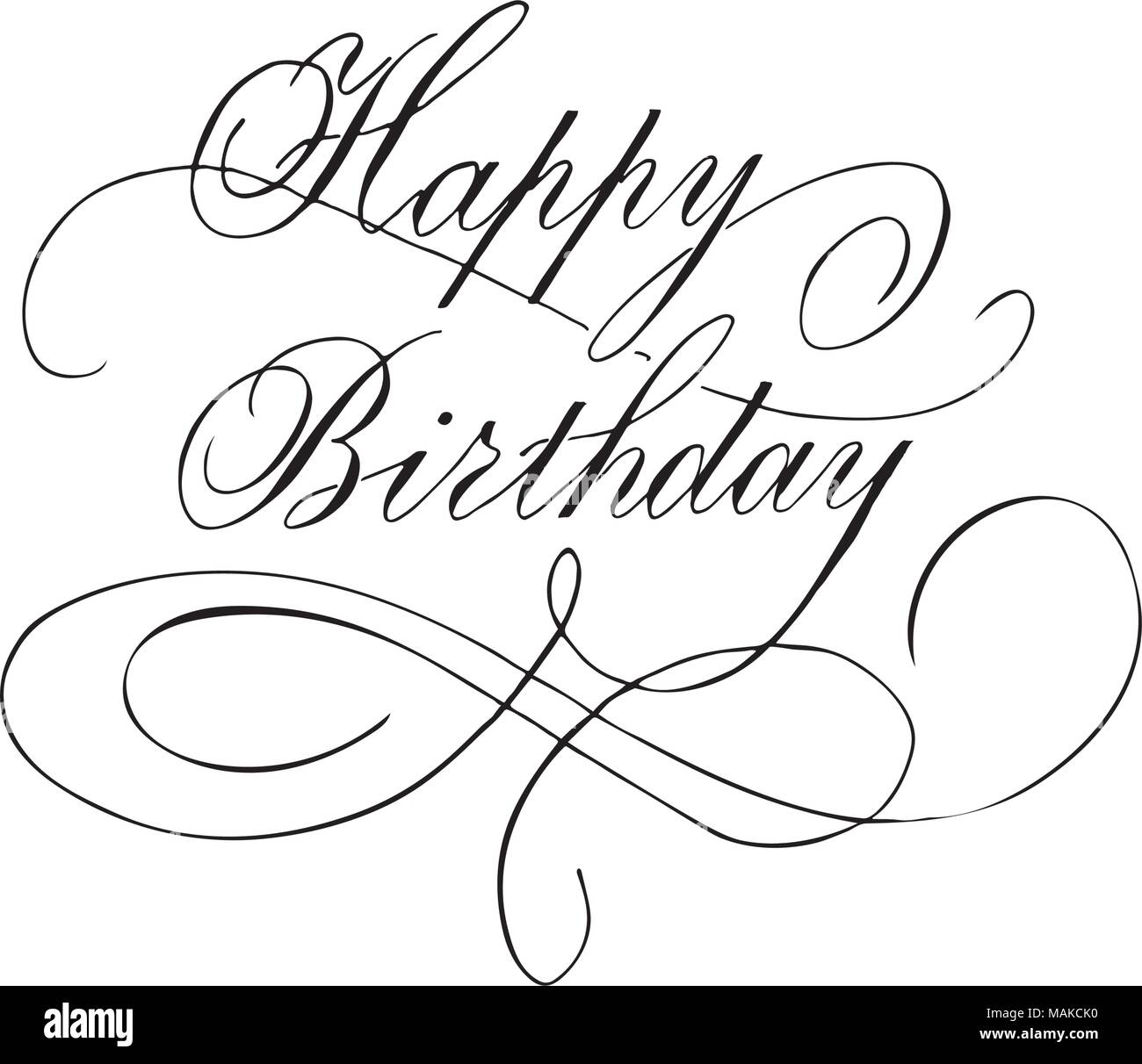 Calligraphie Joyeux Anniversaire Banque D Image Et Photos Alamy