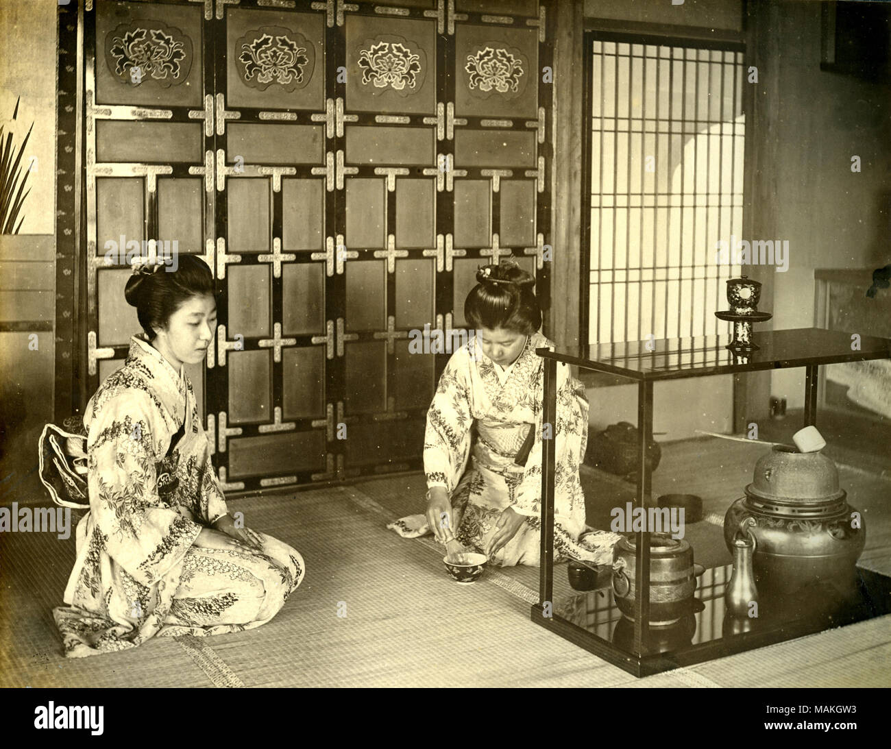 Titre : de l'intérieur Japonais Japonais Accueil [Réserve] (1904 World's Fair). . 1904. Banque D'Images