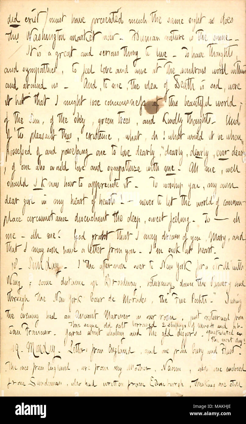 Donne Son Opinion Sur La Vie La Mort Et L Amour Transcription N Existent Doivent Avoir Presente La Meme Vue Qu Est Ce Que Washington Marche Maintenant La Nature Humaine Est La Meme C Est
