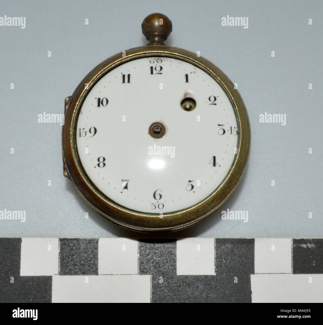 Le français montre de poche avec face ouverte. Titre : Montre de Poche Français . Entre 1750 et 1850. Narcisse Havone Banque D'Images