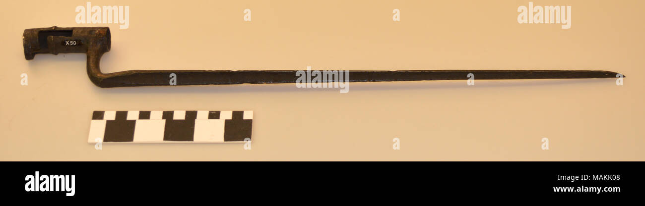 États-unis Springfield Modèle 1873 Trapdoor Rifle socket baïonnette. Titre : modèle américain 1873 Springfield Trapdoor Rifle' 'baïonnette douille . Entre 1873 et 1884. Springfield Armory Banque D'Images