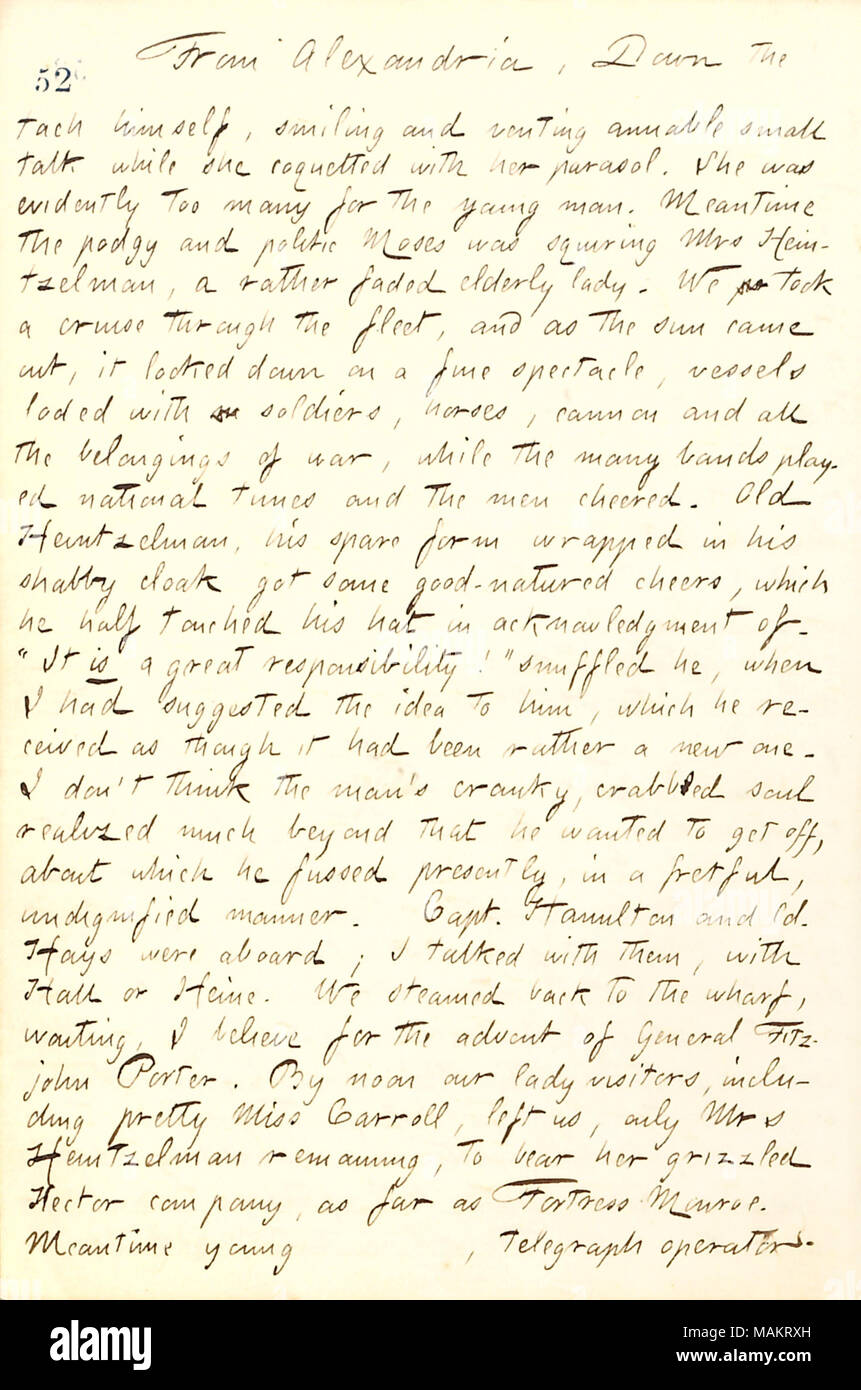 En ce qui concerne son voyage sur le vapeur Kent. Titre : Thomas Butler Gunn Diaries : Volume 19, page 66, 22 mars 1862 . 22 mars 1862. Gunn, Thomas Butler, 1826-1903 Banque D'Images