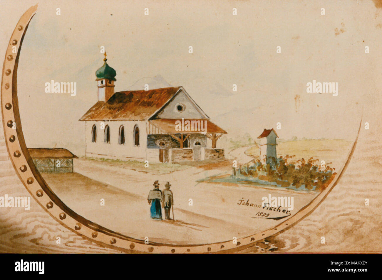 . Deutsch : die Lorettokapelle à Lustenau . 1899 Banque D'Images