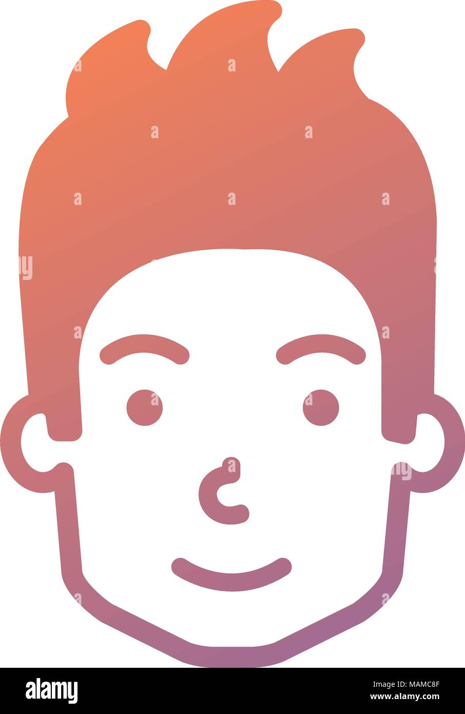 Tête de jeune homme de caractère avatar design illustration vectorielle ...