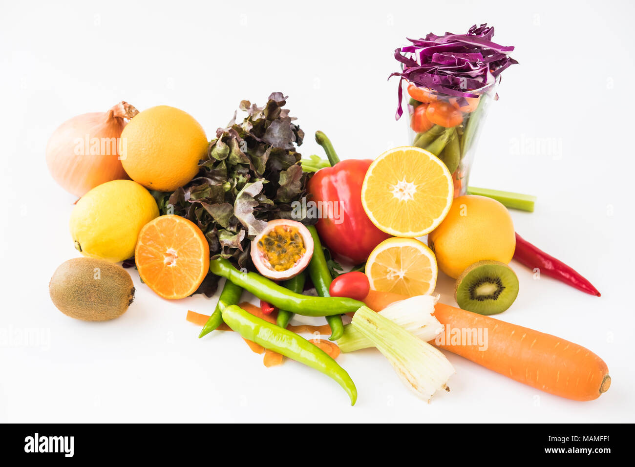 Une sélection de légumes frais pour un cœur alimentation saine comme recommandé par les médecins et les professionnels de Banque D'Images