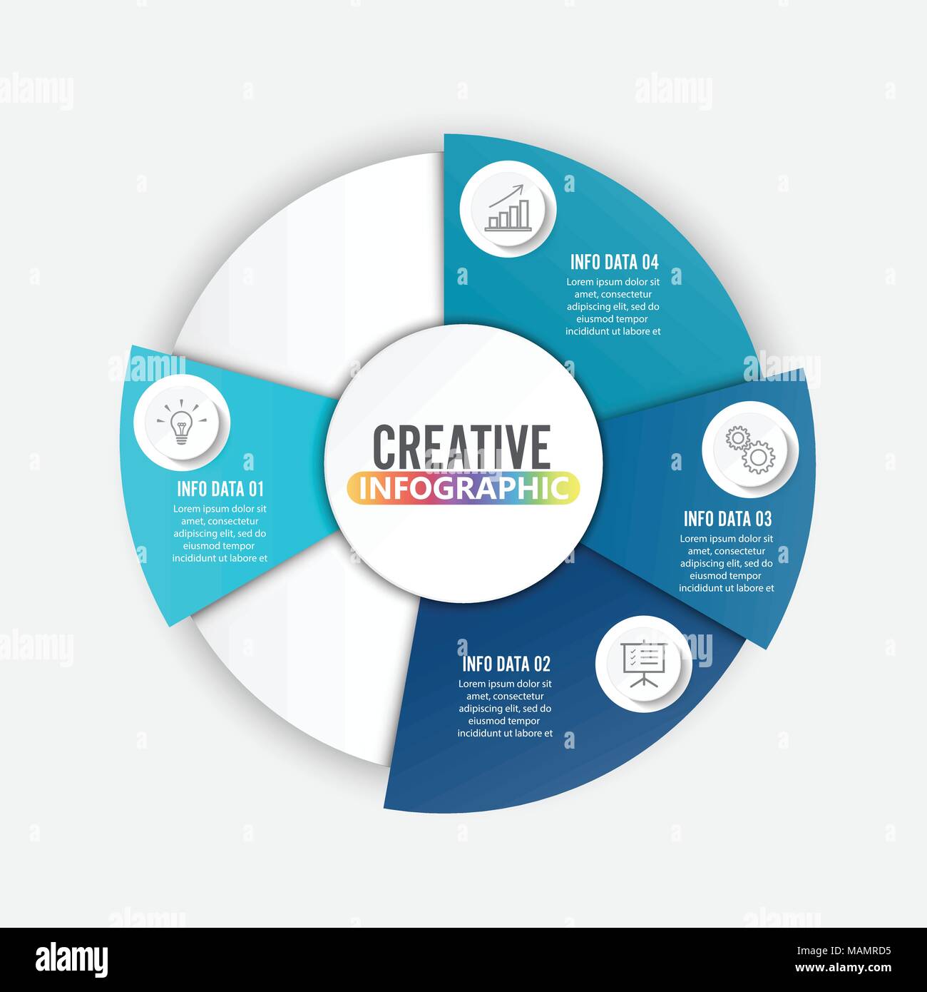 Infographie vectorielle. Modèle de diagramme, graphique, présentation ...
