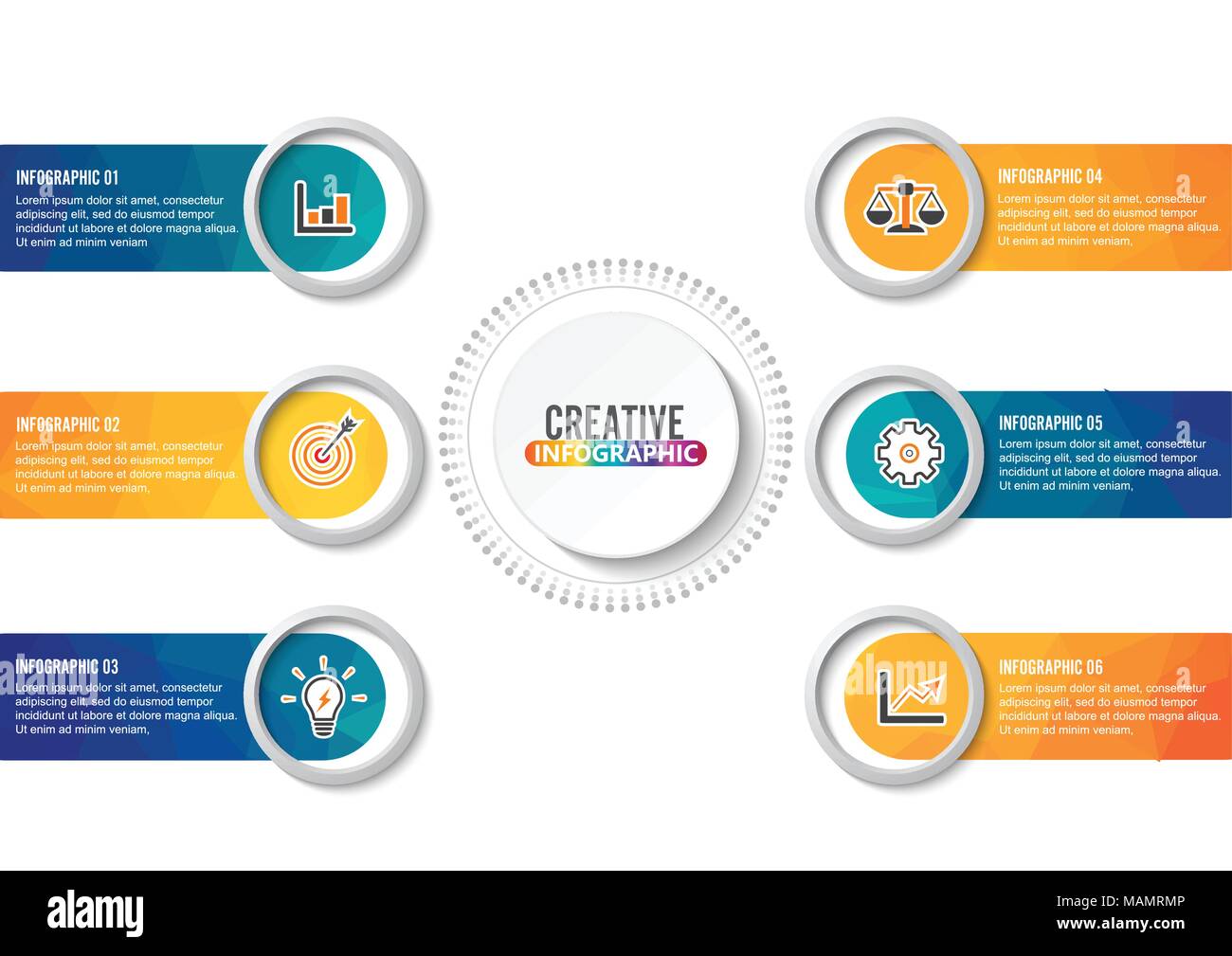 Infographie vectorielle. Modèle de diagramme, graphique, présentation ...