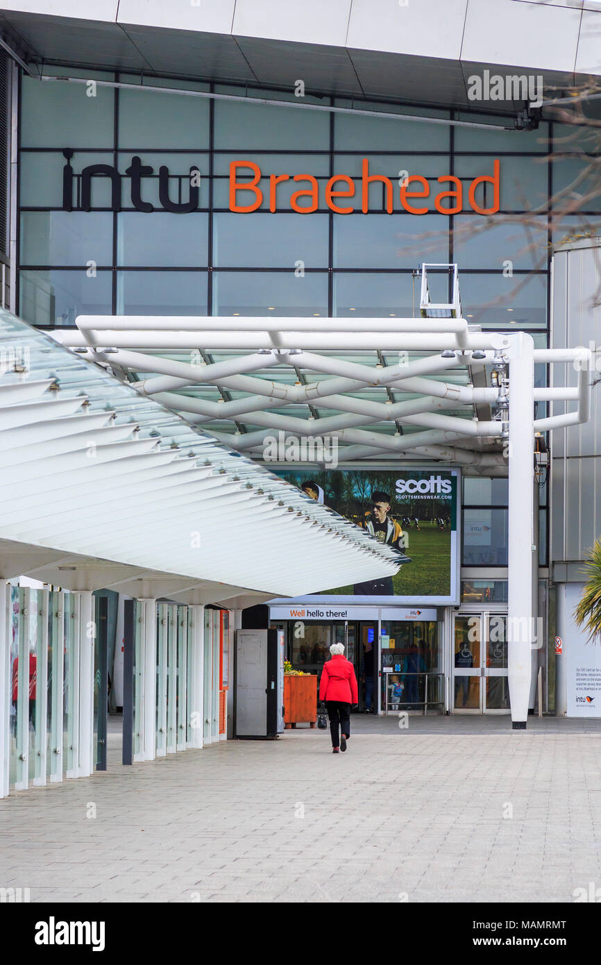 Porte d'entrée est de l'INTU Braehead shopping mall, Braehead, Renfrew, Glasgow Banque D'Images