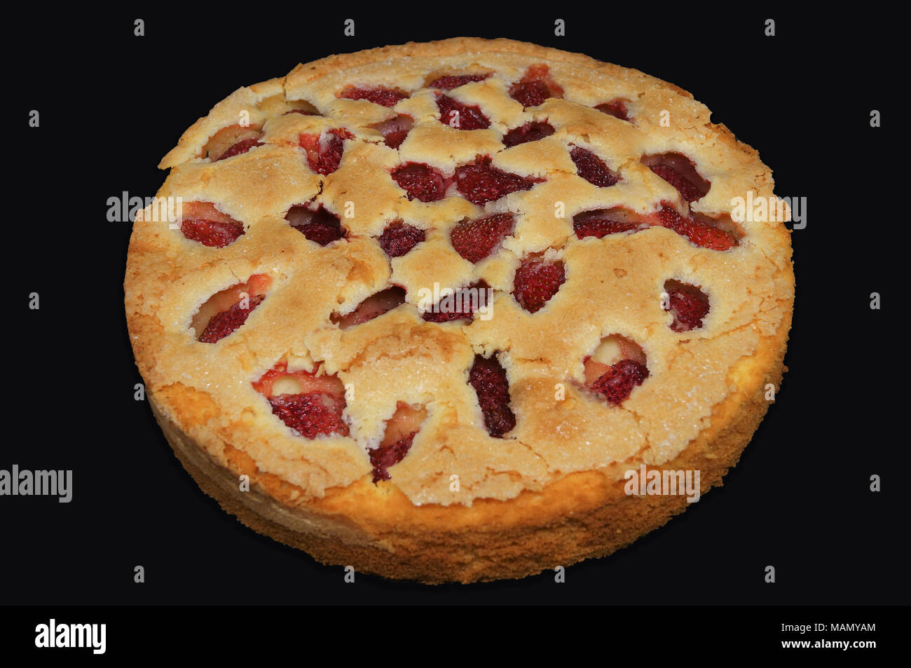 Gâteau de beurre de fraise, fait maison, repas frais Banque D'Images