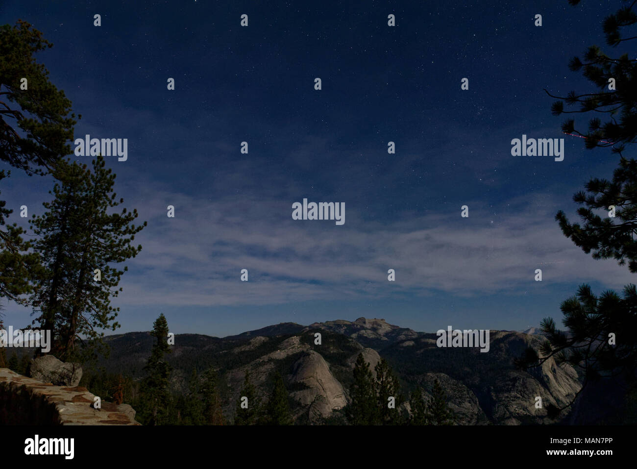 Yosemite National Park la nuit Banque D'Images