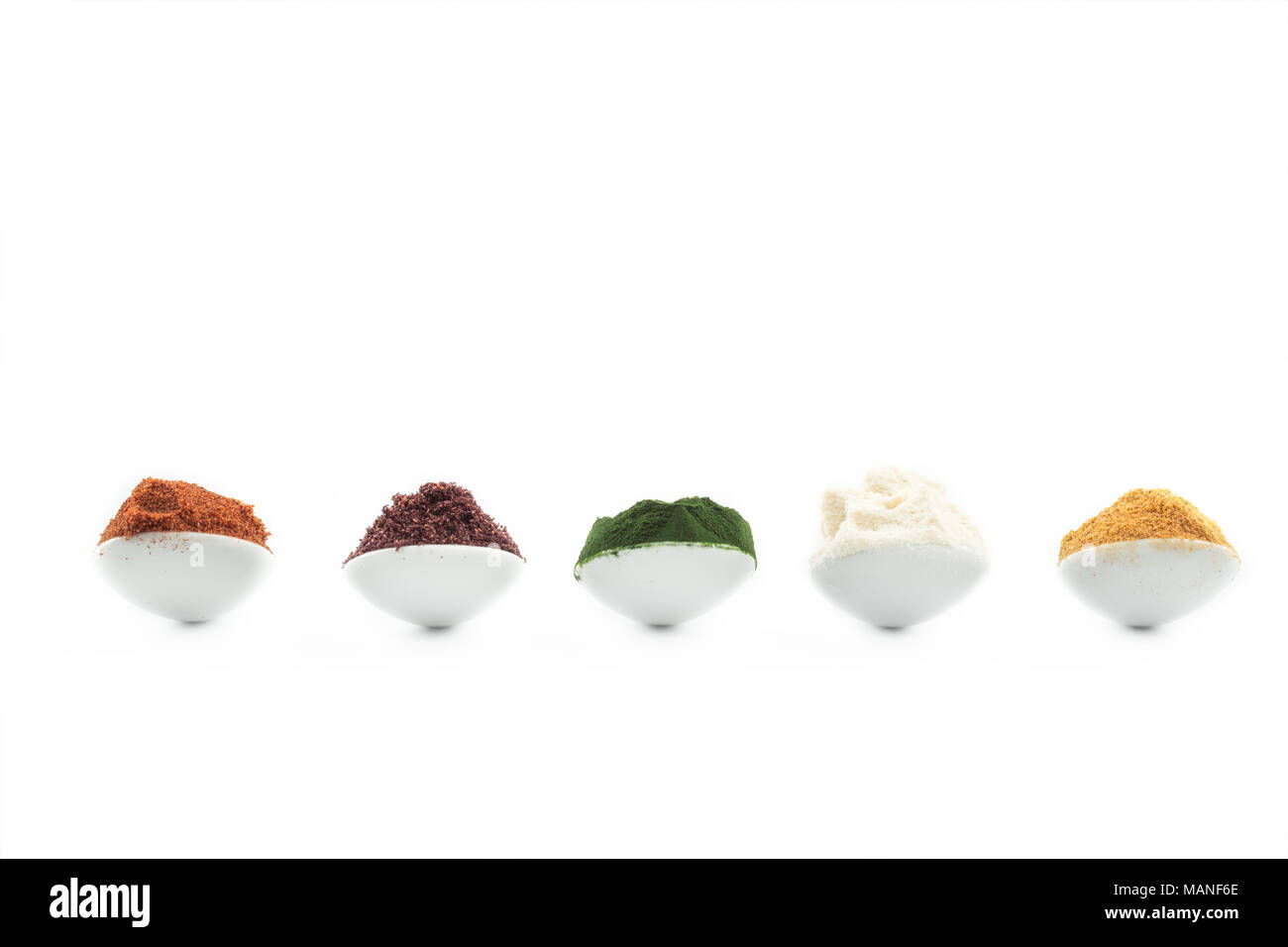 La sélection d'aliments santé aliments Super in spoon Banque D'Images
