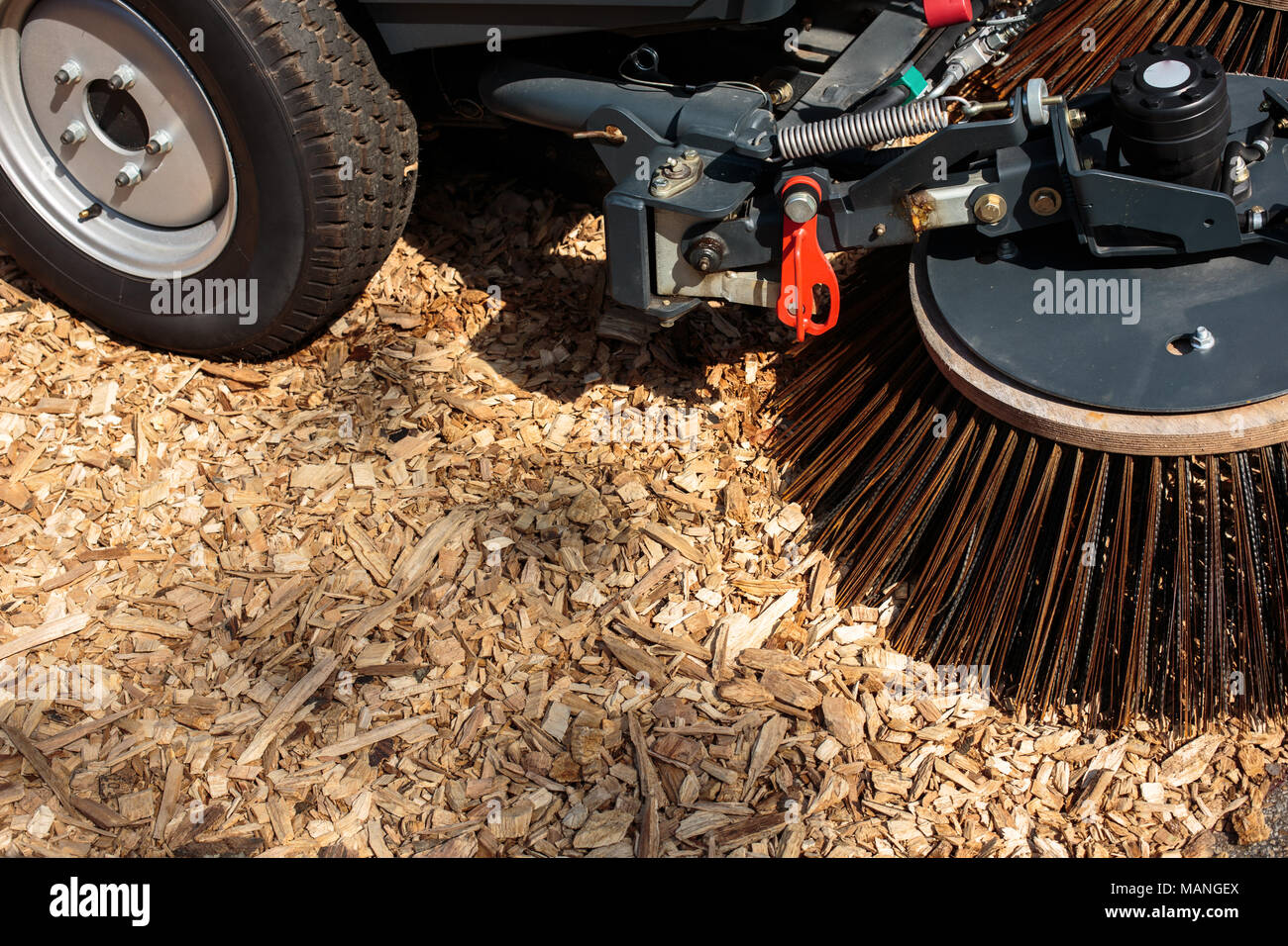 Street Sweeper isolé sur fond blanc de la machine Banque D'Images