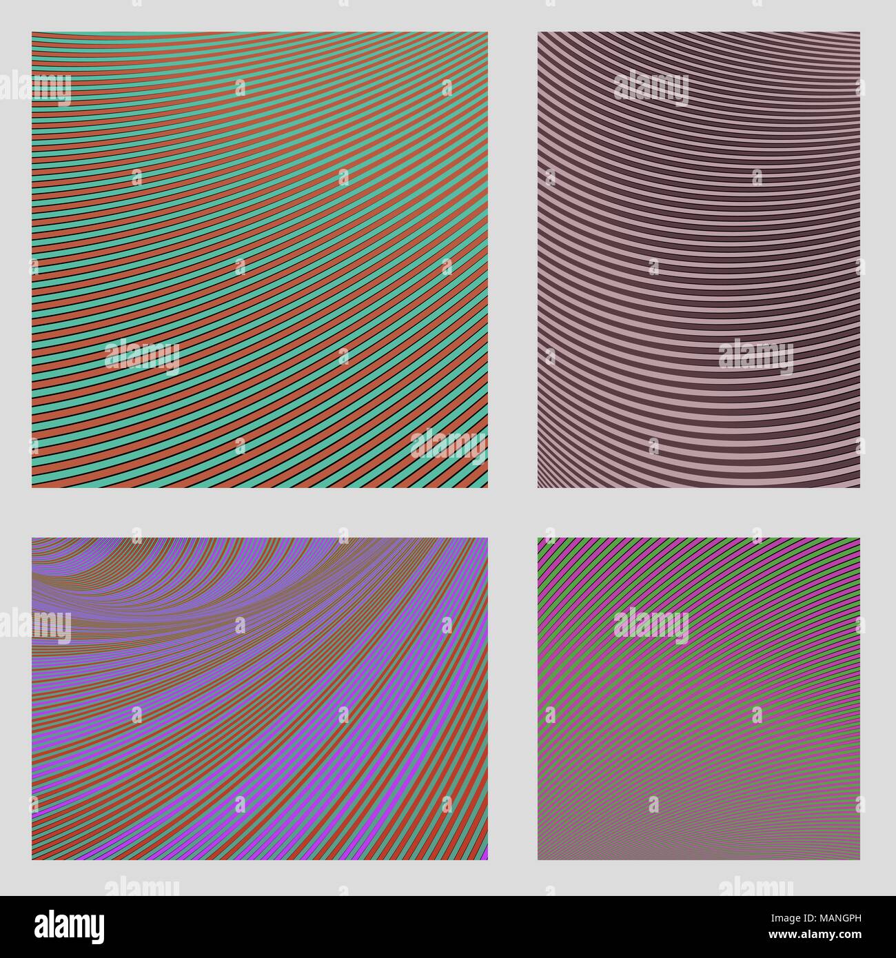 Rayures courbes jeu de fond de page Illustration de Vecteur