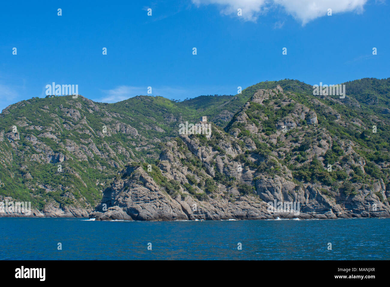 Punta Torretta, Parc Naturel du Mont Portofino - Province de Gênes, Ligurie, Italie Banque D'Images