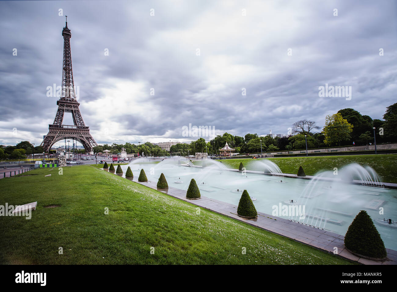 La Tour Eiffel à Paris, France. Banque D'Images