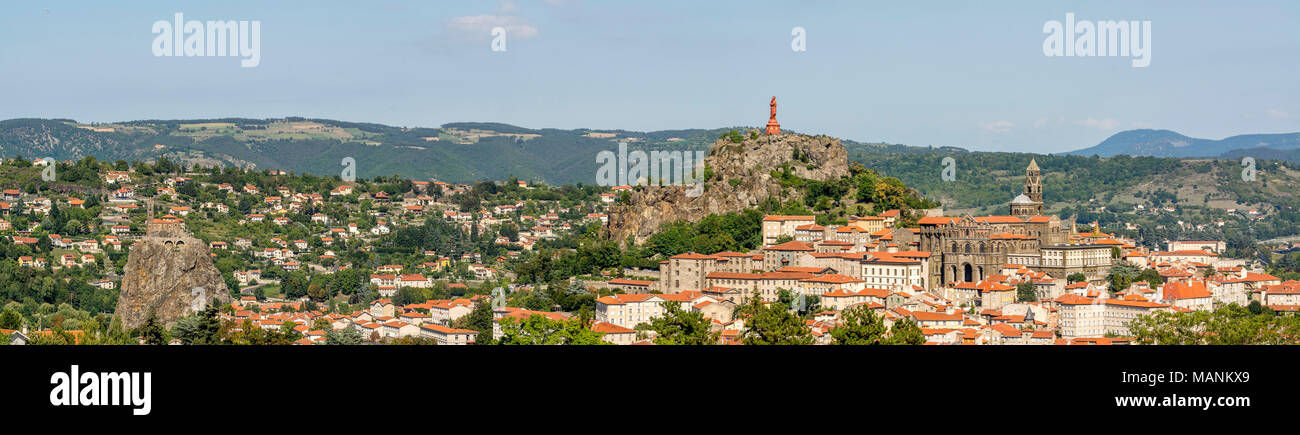 Ville de Le Puy-en-Velay, Haute-Loire, Auvergne-Rhone-Alpes, France, Banque D'Images