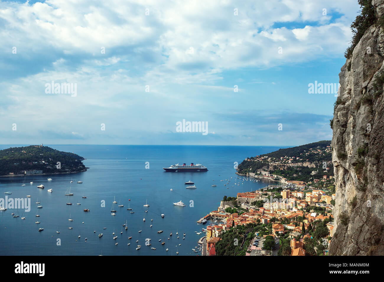 Vue panoramique de la Principauté, Monaco, Cote d'Azur, de l'Europe Banque D'Images