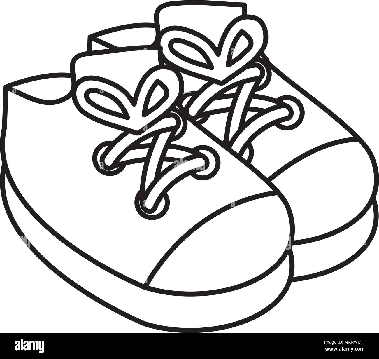 Chaussures Bebe Icone Isole Image Vectorielle Stock Alamy