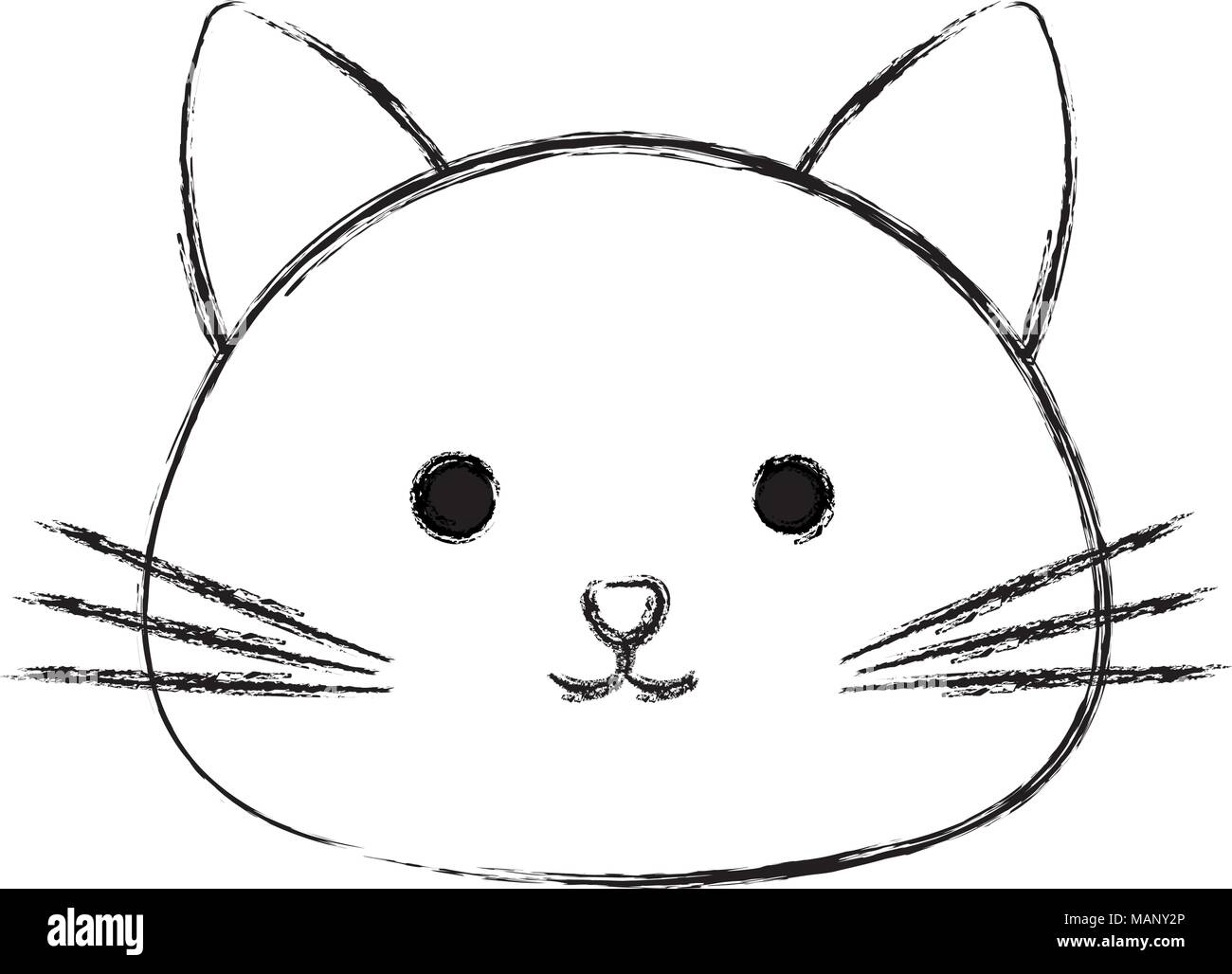 Cute cat head Animaux domestiques acceptés Illustration de Vecteur