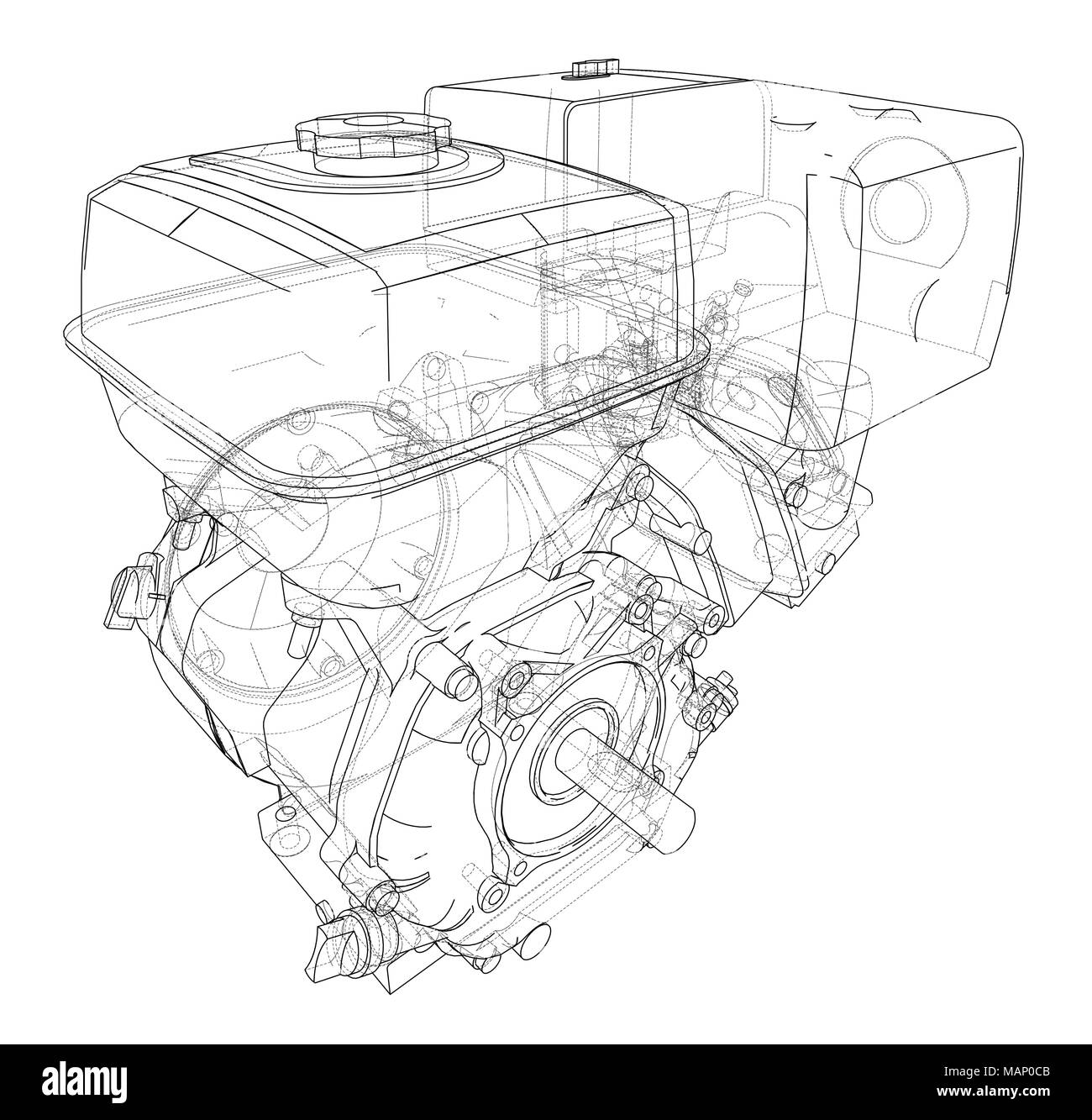 Dessin technique moteur Banque d'images noir et blanc - Page 2 - Alamy