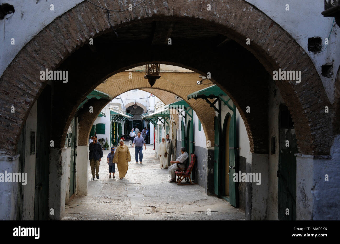 Médina (ancienne ville) de Tétouan, Site du patrimoine mondial de l'Unesco. Maroc Banque D'Images