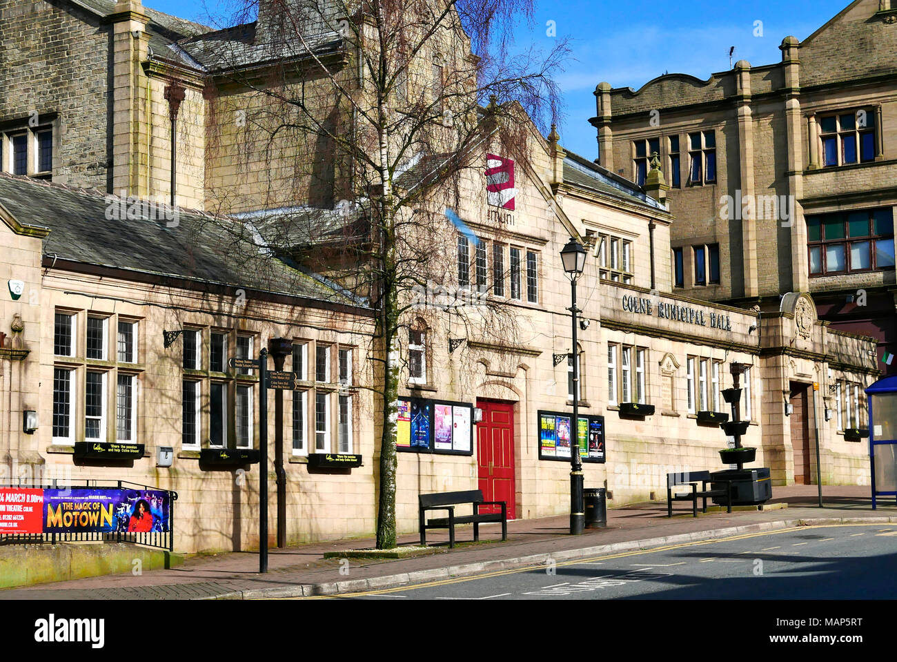 Colne Hall Municipal de divertissement et arts centre,Colne, Lancashire, Royaume-Uni Banque D'Images