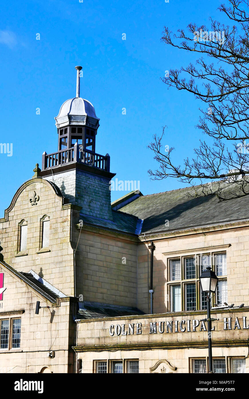 Colne Hall Municipal de divertissement et arts centre,Colne, Lancashire, Royaume-Uni Banque D'Images