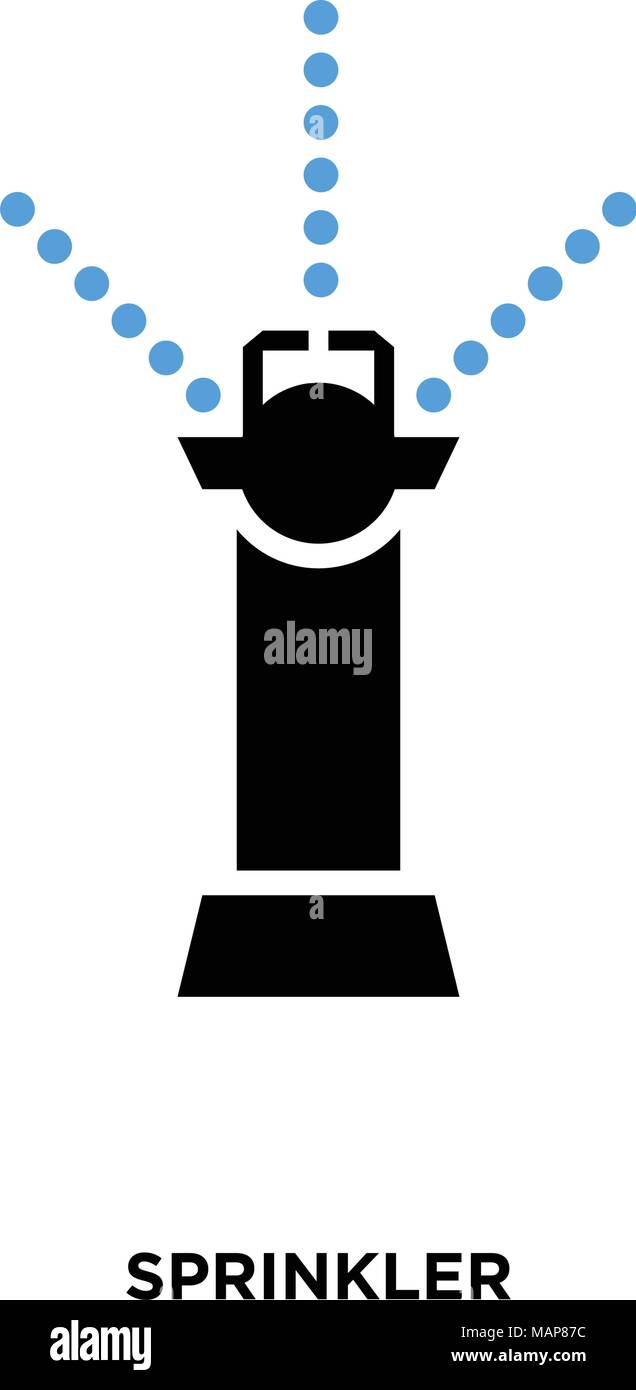 Icône sprinkleur sur fond blanc, en noir, icône vector illustration Illustration de Vecteur